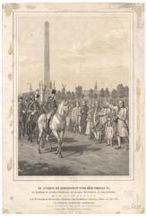 A historical painting depicting the abolition of serfdom under King Christian VII