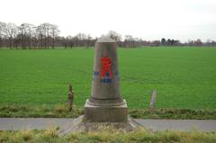 Historical milestone from 1832 on Federal Road 4 in Altona/Kiel