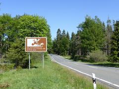 Former East Germany border along road B4 between Hohegeiß and Rotheshütte