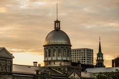 Montreal capitol building with classical architecture under clear blue sky
