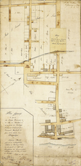 Historic illustrative map of part of Quarter Bonsecours and adjacent suburbs St Louis and St Laurent in Montreal from 1817