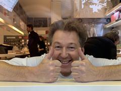 Pierre Marcolini in his chocolatier shop at Place du Grand Sablon, December 2019