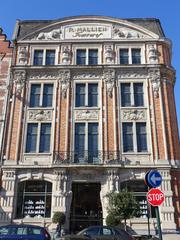 Grand Sablon area featuring Petite rue des Minimes street in Brussels, Belgium