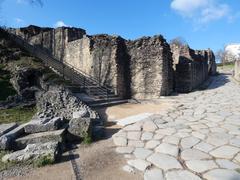 View of the Roman theaters site and Insula basilicale from the southeast corner in Lyon