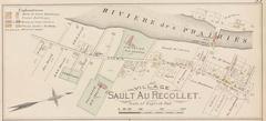 Map of the Sault-au-Récollet village from the Hopkins Atlas, 1879