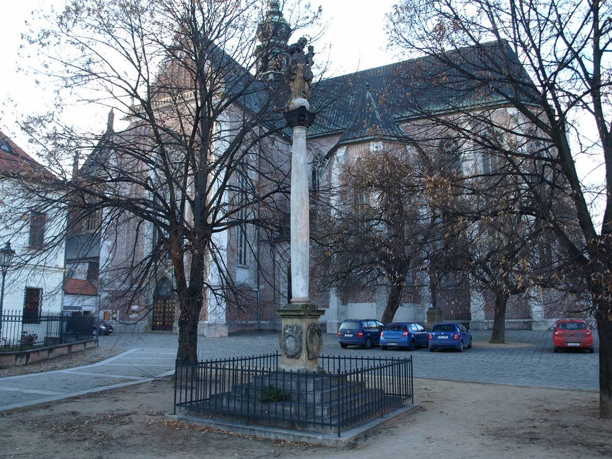 Maria Column on Stary Brno Square in Brno city