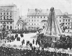 Unveiling ceremony of Adam Mickiewicz monument in Warsaw 1898