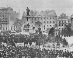 Unveiling of the Adam Mickiewicz Monument in Warsaw in 1898