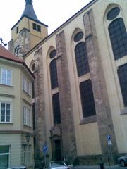 St Gilles's Church in Prague exterior view