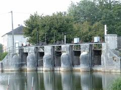 Locks at St Jean d'Angely on the Boutonne River in France