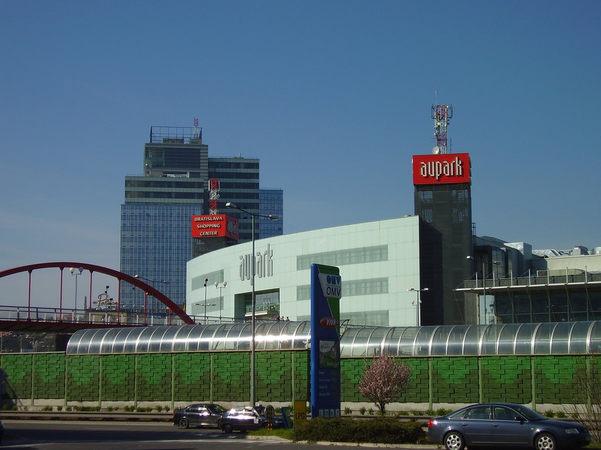 Aupark shopping center in Petržalka, Bratislava, Slovakia