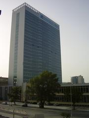 Tower 115 in Bratislava city skyline