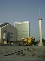 View of Bratislava city with Danube river and historical buildings