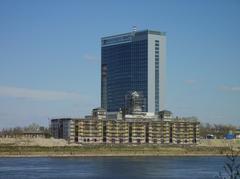 Tower 115 in Bratislava cityscape