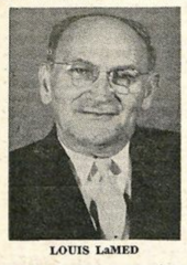 Portrait of Louis LaMed for 60th birthday commemoration at Wayne State University
