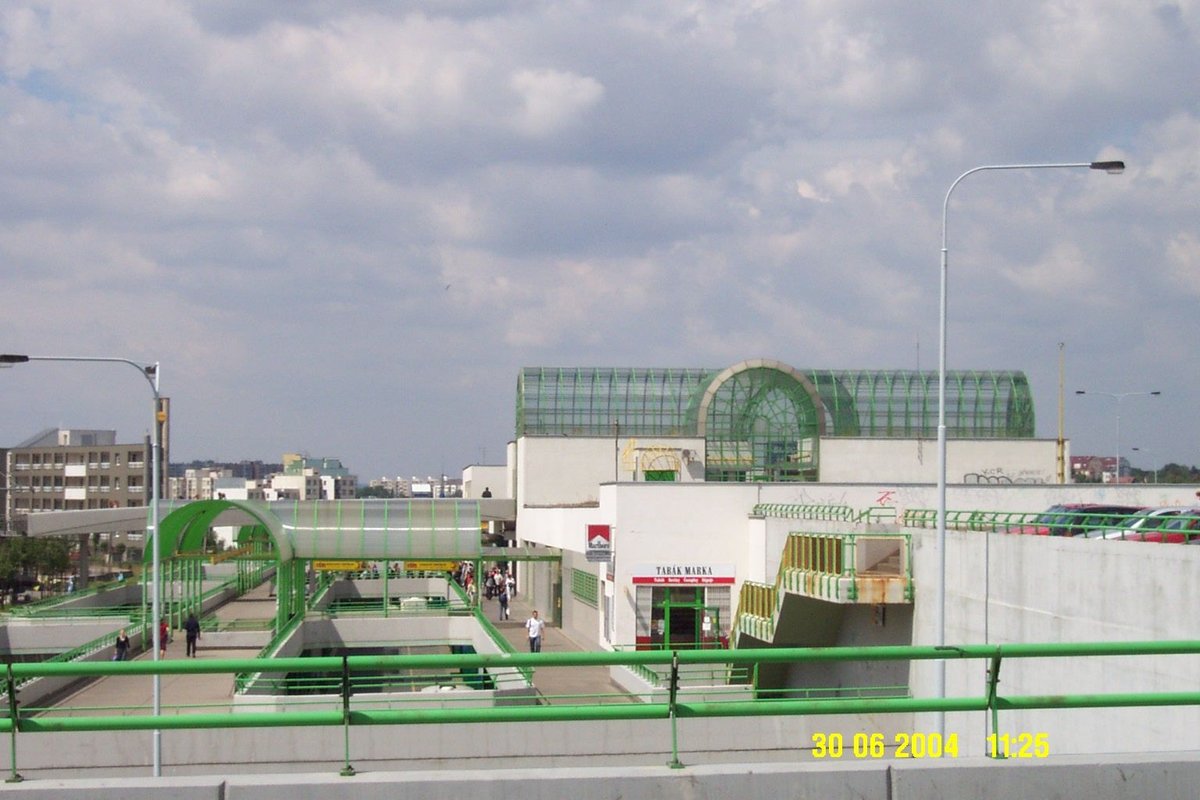 Černý Most metro station exterior in Prague Czech Republic