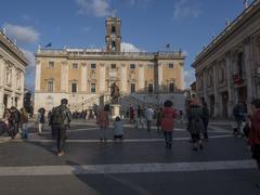 Bronze equestrian statue of Marcus Aurelius in Piazza del Campidoglio, Rome