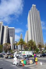 Farmer's Market at the Ferry Building in San Francisco with vendors and fresh produce
