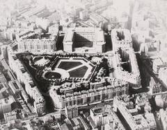 Aerial view of Square Saint-Lambert in the 15th arrondissement of Paris around 1900