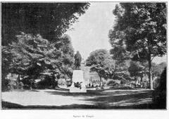 Clément Maurice painting outdoors in Square du Temple, Paris, 1897
