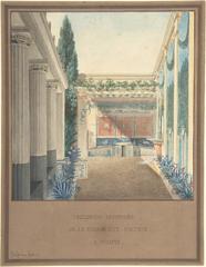Triclinium dining room excavated in the House of Actaeon, Pompeii