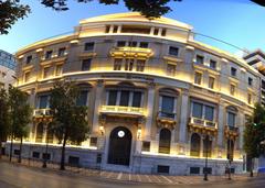 Old neoclassical building of the National Bank of Greece