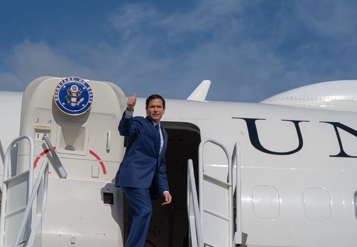 Secretary Marco Rubio departing from Albrook Airport in Panama City, Panama on February 3, 2025