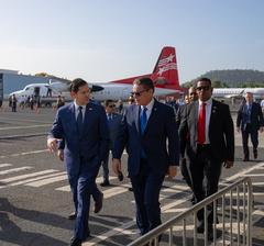 Secretary Marco Rubio observing a repatriation flight in Panama City, Panama, February 3, 2025