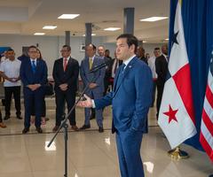 Secretary Marco Rubio speaks to the press at Albrook Airport Panama City Panama February 3 2025