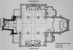Architectural floor plan of Maria Magdalena church