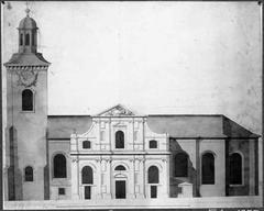 Architectural drawing of Maria Magdalena Church exterior details after 1759 fire renovation