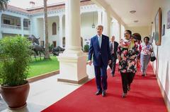 U.S. Secretary of State John Kerry walking with Kenyan Foreign Secretary Amina Mohamed in Nairobi