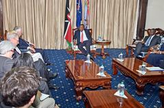 U.S. Secretary of State Rex Tillerson meeting Kenyan President Uhuru Kenyatta and his cabinet at State House Nairobi on March 9, 2018
