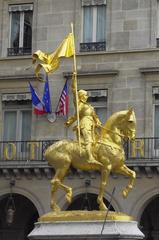 Statue of Joan of Arc at Place des Pyramides in Paris