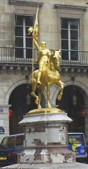 Equestrian statue of Joan of Arc at Place des Pyramides in Paris