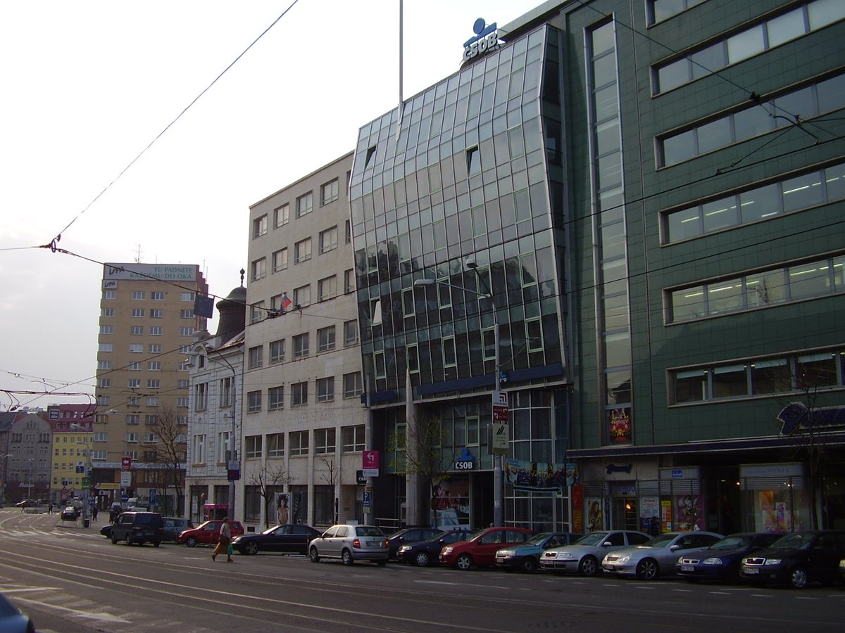 Protected historic monument in Bratislava with architectural details