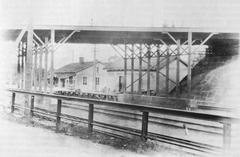 Old railway station building in Malmi in the 1910s