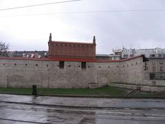 Stara Synagogue in Krakow with historic architecture and stone facade