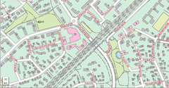 Map of Oulunkylä railway station area in Helsinki