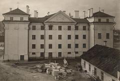 Historic photograph of Vilnia showing the Slushko Palace in 1915