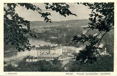 Historic palace of Słuszka in Vilnia cityscape from 1919-1939