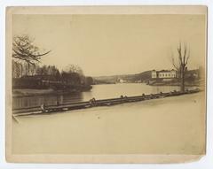 View of Vilnia city with Vialla river and Slushki Palace in the 1860s