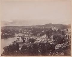Historic painting of Vilnia, Antokal district with the Vialla river
