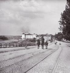 Vilnia city street Antokalskaja with Slushka Palace in 1900