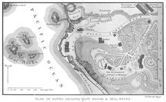 1890 map of Sutro Heights area showing Cliff House and Seal Rocks