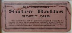 Vintage Sutro Baths Admit One Ticket in San Francisco