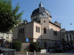 Southern view of Beth Yaacov Synagogue in the synagogue square