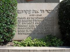 Holocaust memorial plaque in front of Beth Yaacov Synagogue