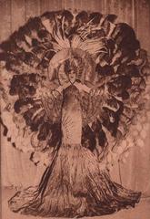 Portrait of Laura Hernández in 1927 wearing a costume from the painting El cenit estilizado
