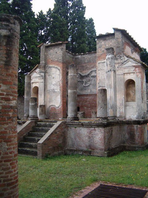 Pompeii Temple of Isis ancient Roman ruins with columns and stone structures